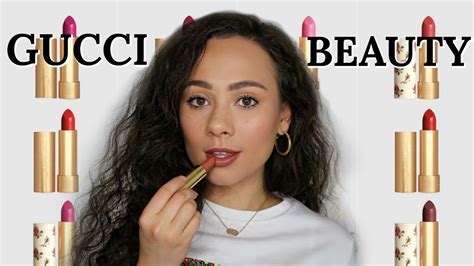 gucci lipstick try on|Gucci lipstick review.